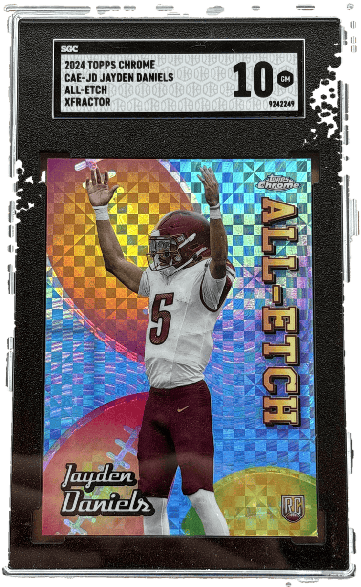 2024 Topps Chrome Jayden Daniels #CAE-JD X-Fractor RC Graded SGC 10