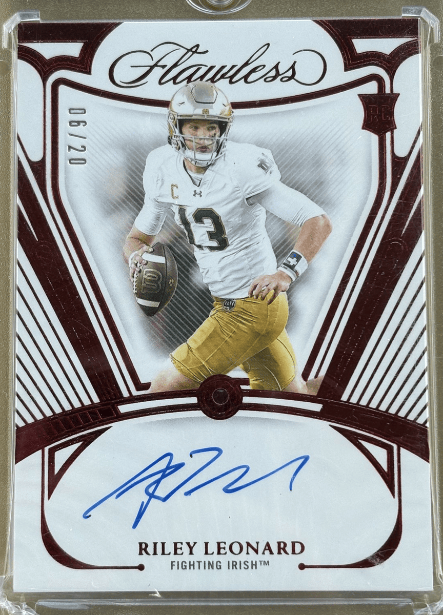 Panini 2025 Flawless Riley Leonard #RGS-RLD Ruby /20 RC