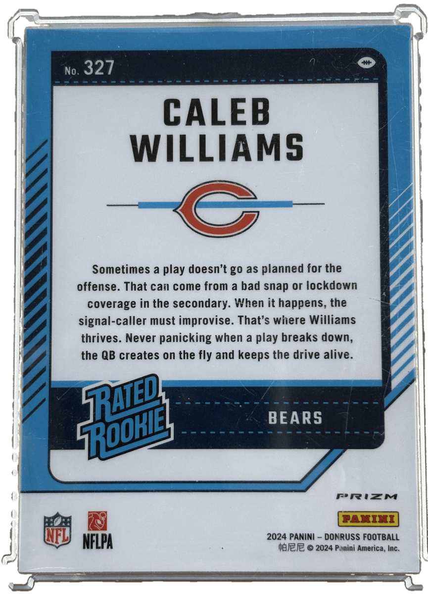 Panini 2024 Optic Caleb Williams #327 Red and Green RC