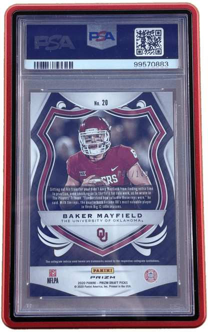 Panini 2020 Prizm DraftPicks Baker Mayfield #20 Neon Orange Prizm /149