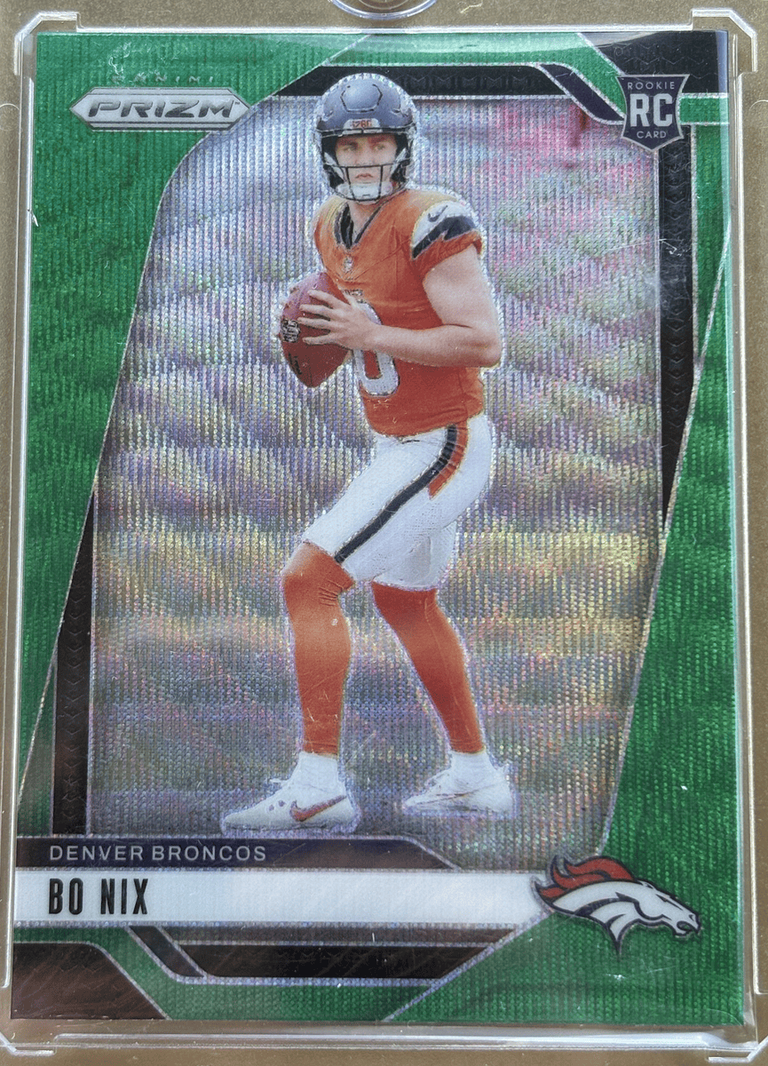 Panini 2024 Prizm Bo Nix #309 Green Wave RC