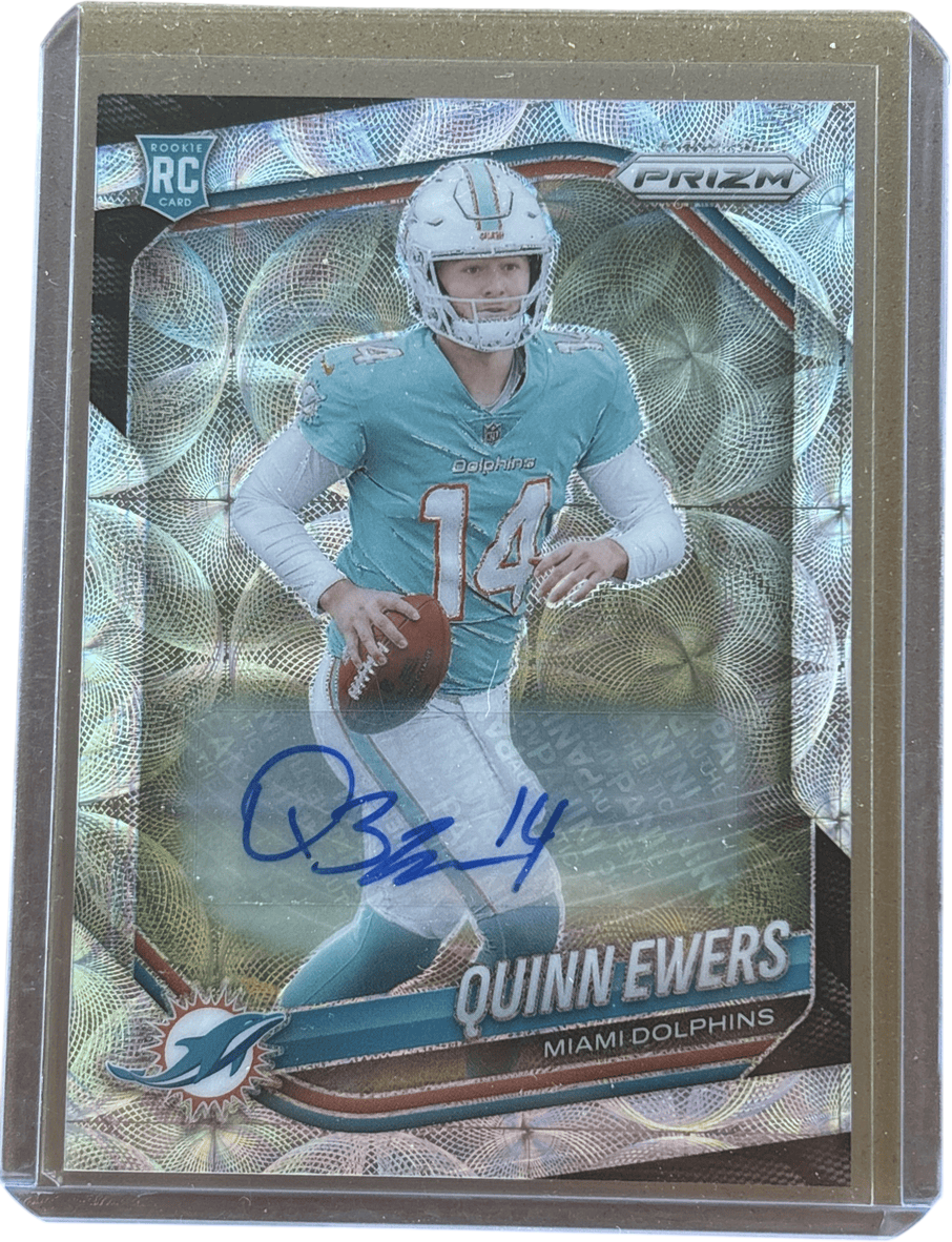 2025 Panini Prizm Choice Quinn Ewers Silver Scope Auto #/100 Rookie RC Dolphins