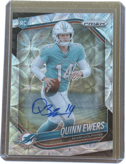 2025 Panini Prizm Choice Quinn Ewers Silver Scope Auto #/100 Rookie RC Dolphins