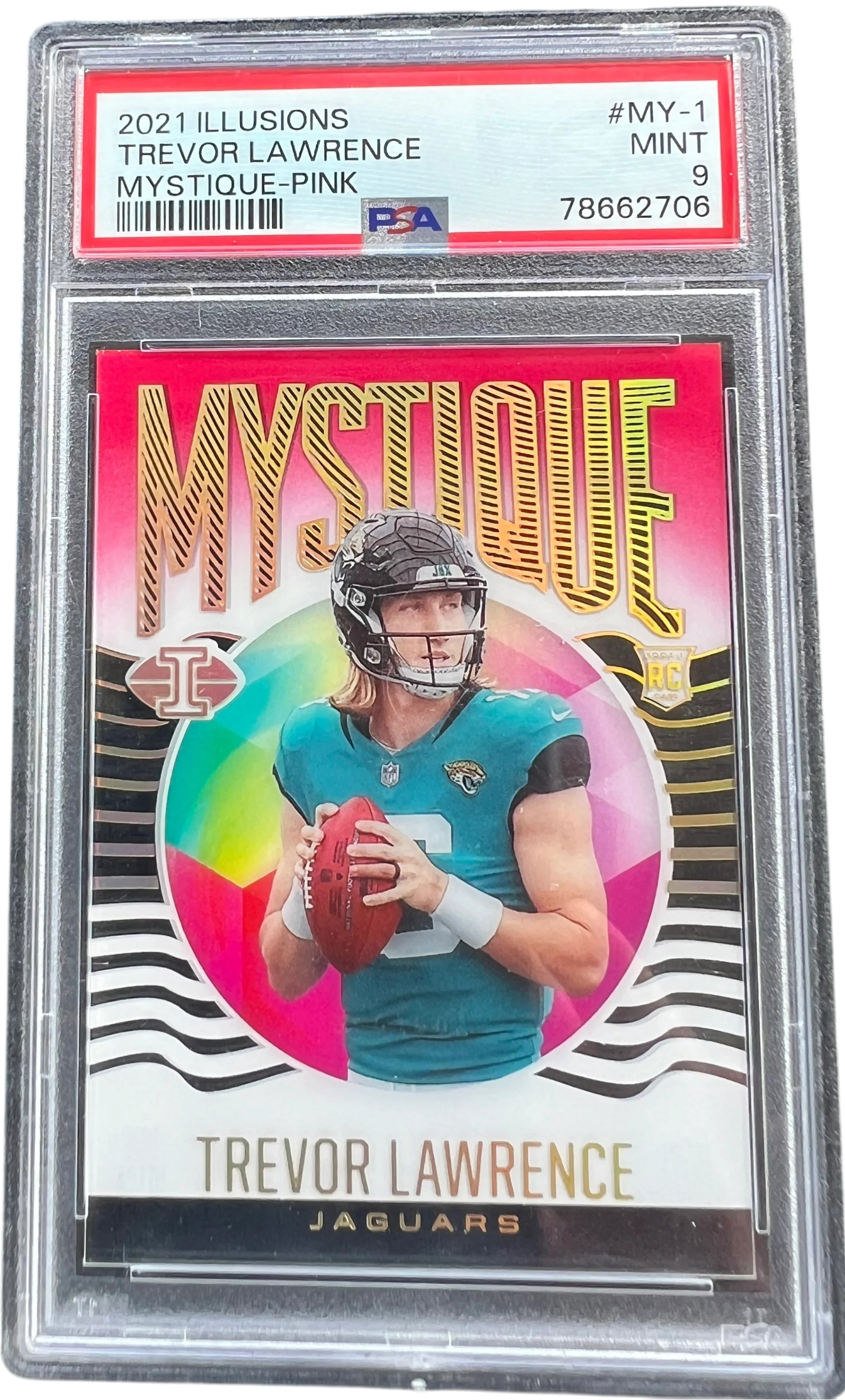 Panini 2021 Illusions Mystique Pink Trevor Lawrence #MY-1 RC — normalized