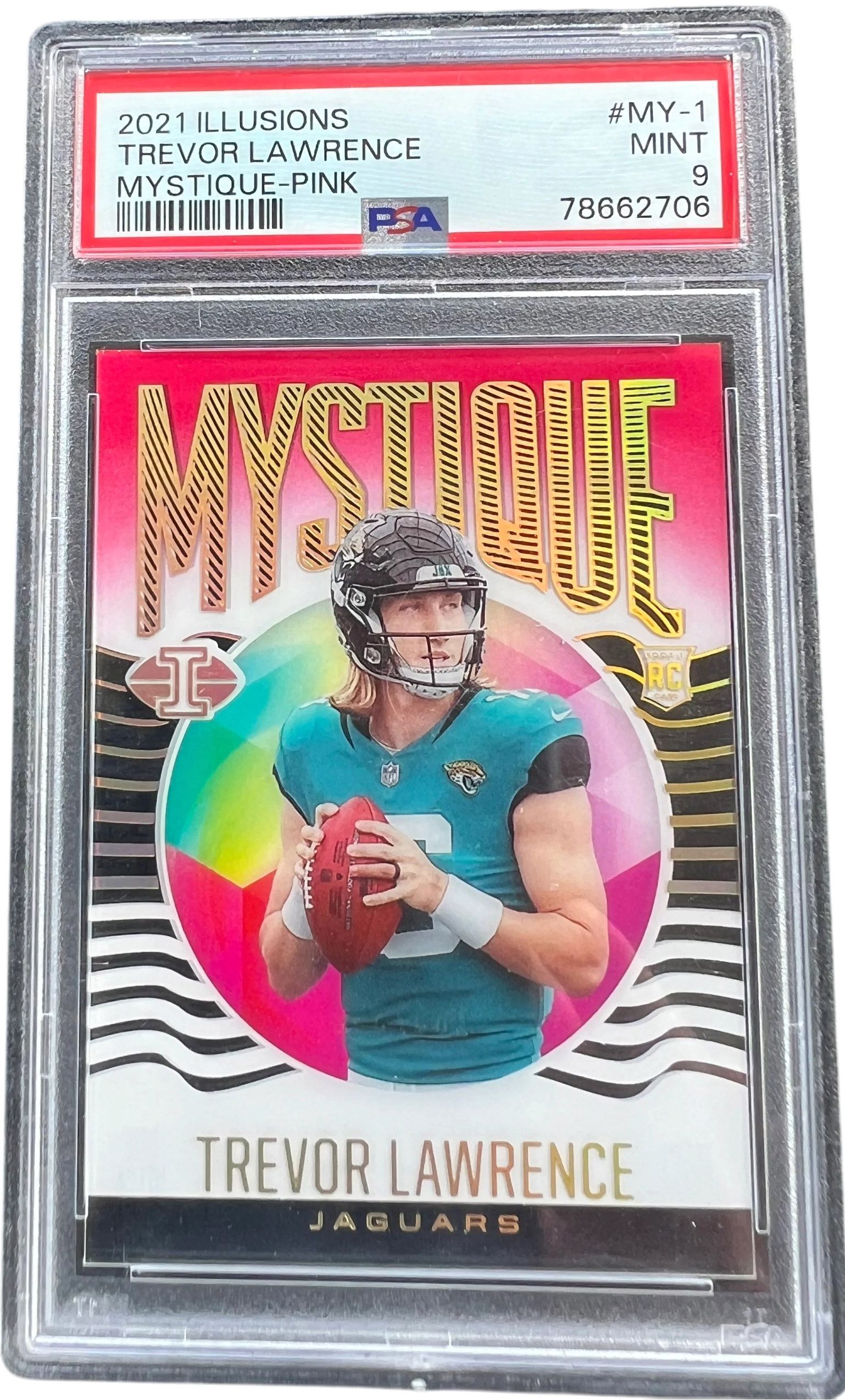Panini 2021 Illusions Mystique Pink Trevor Lawrence #MY-1 RC — normalized