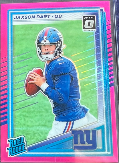 Panini 2025 Optic Rated Rookie Pink Prizm Jaxson Dart #400 RC — normalized