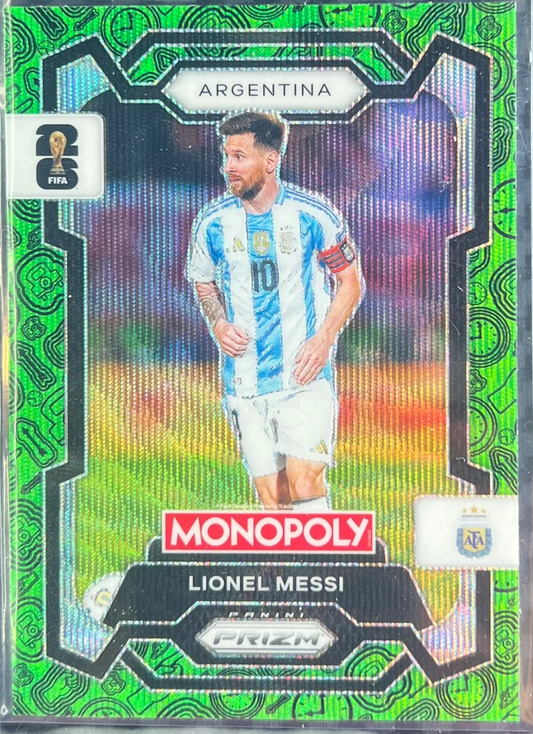 Panini 2026 Prizm Monopoly FIFA World Cup Lionel Messi Green Wave #1 — normalized