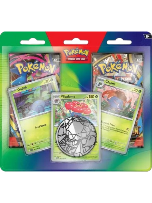 Pokémon Mega Evolution + Phantasmal Flames 2 Pack Blister (Oddish, Gloom, & Vileplume)