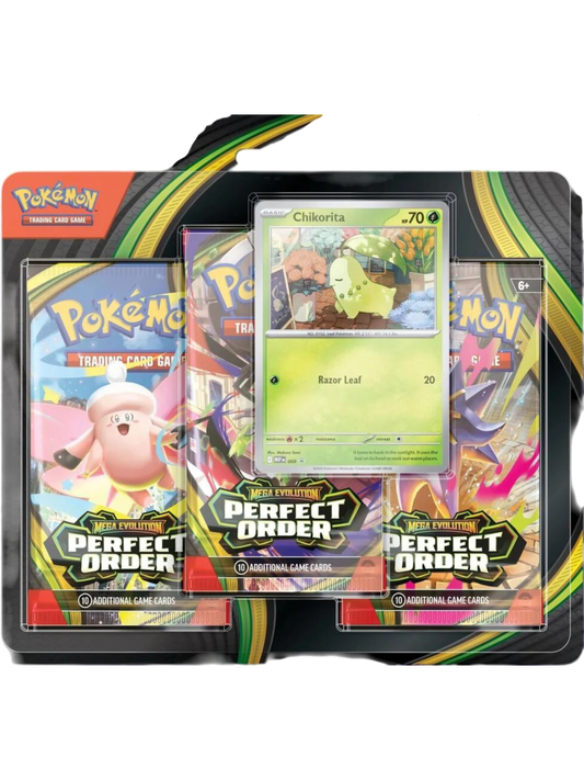 Pokémon Perfect Order 3 Pack Blister (Chikorita)