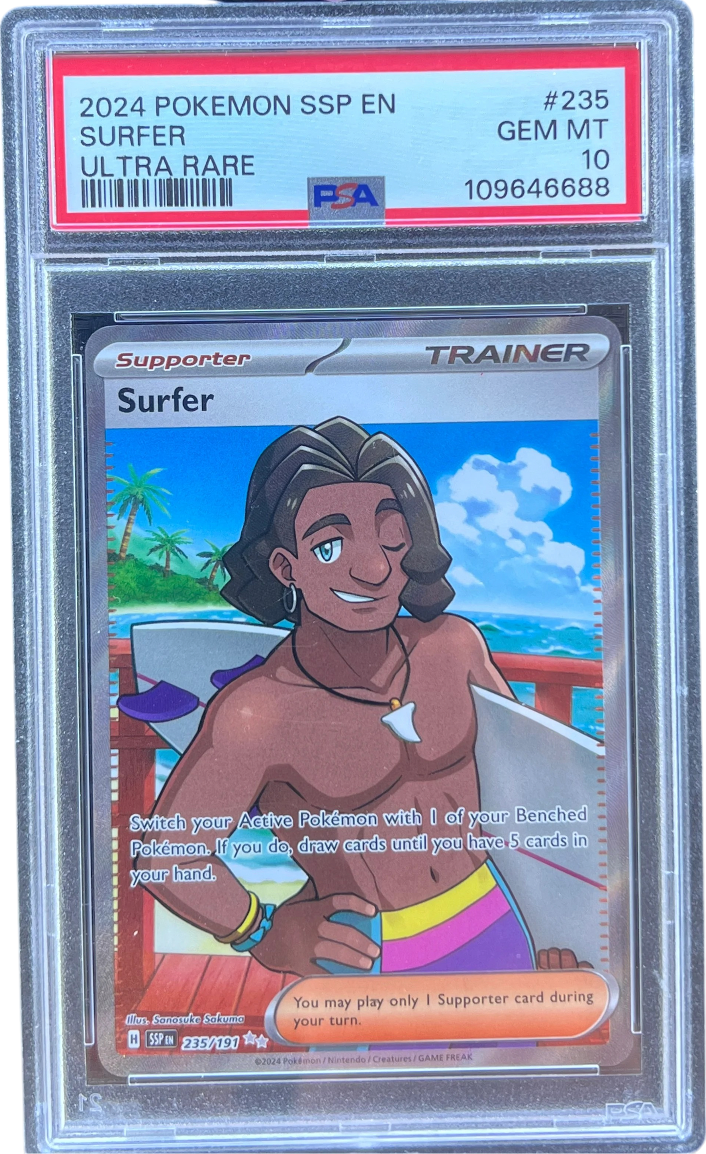 Surfer - 235/191 - SV08: Surging Sparks (SSP) PSA 10 — normalized