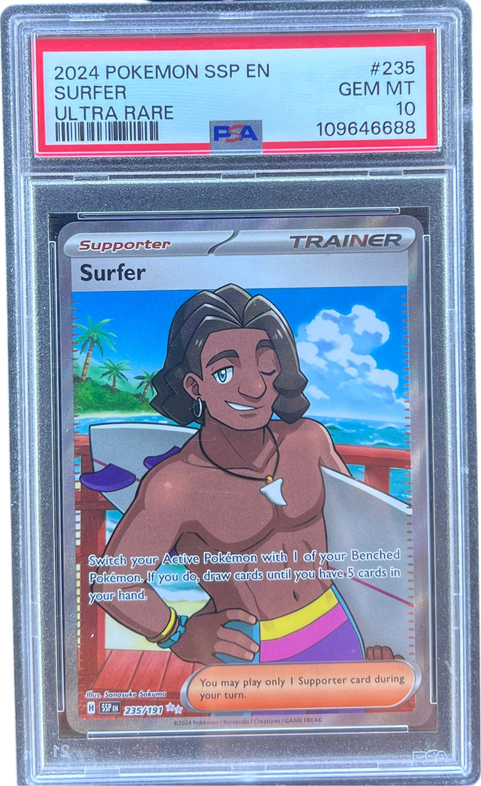 Surfer - 235/191 - SV08: Surging Sparks (SSP) PSA 10 — normalized