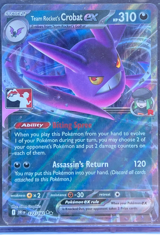 Team Rocket's Crobat ex - 122/182 - Prize Pack Series Cards — normalized