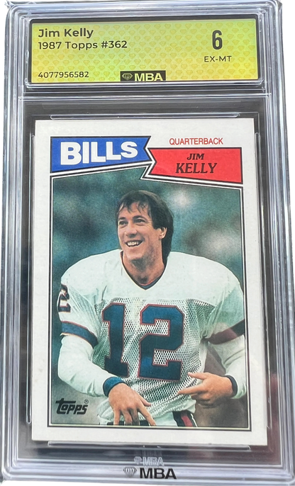 Topps 1987 Jim Kelly #362 MBA 6 — normalized