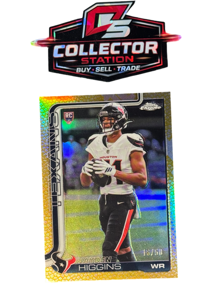 Topps Chrome Football 2025 Jayden Higgins Rookie Gold /50 #343 — normalized