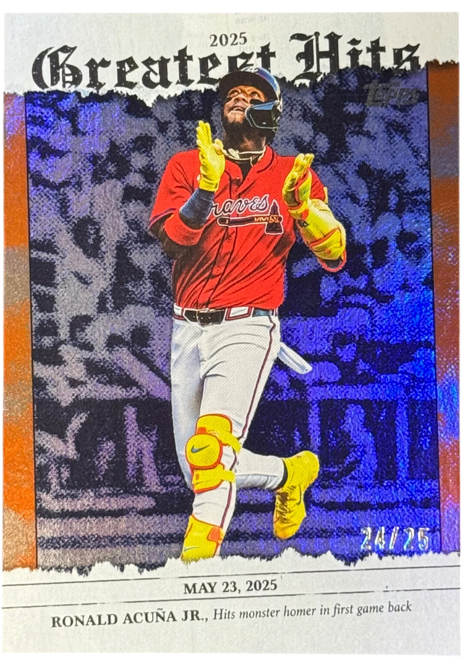 Topps Series 1 2026 Greatest Hits Ronald Acuna Jr Orange /25 #GH-19 — normalized