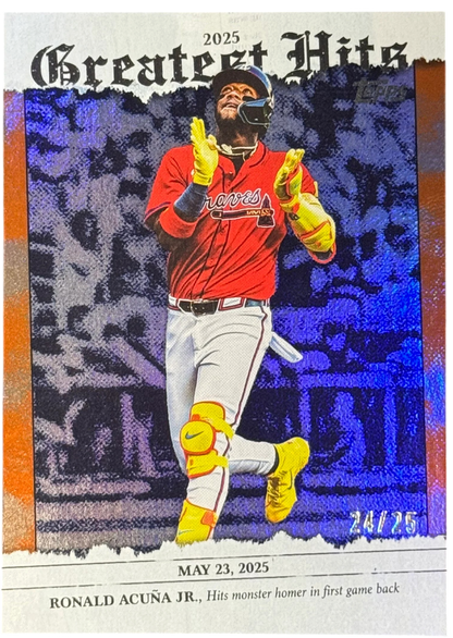 Topps Series 1 2026 Greatest Hits Ronald Acuna Jr Orange /25 #GH-19 — normalized