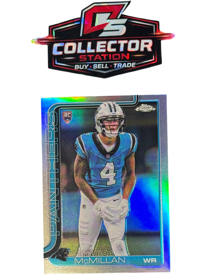 2025 Topps Chrome Football-Tetairoa McMillan #326 Refractor RC Panthers — normalized