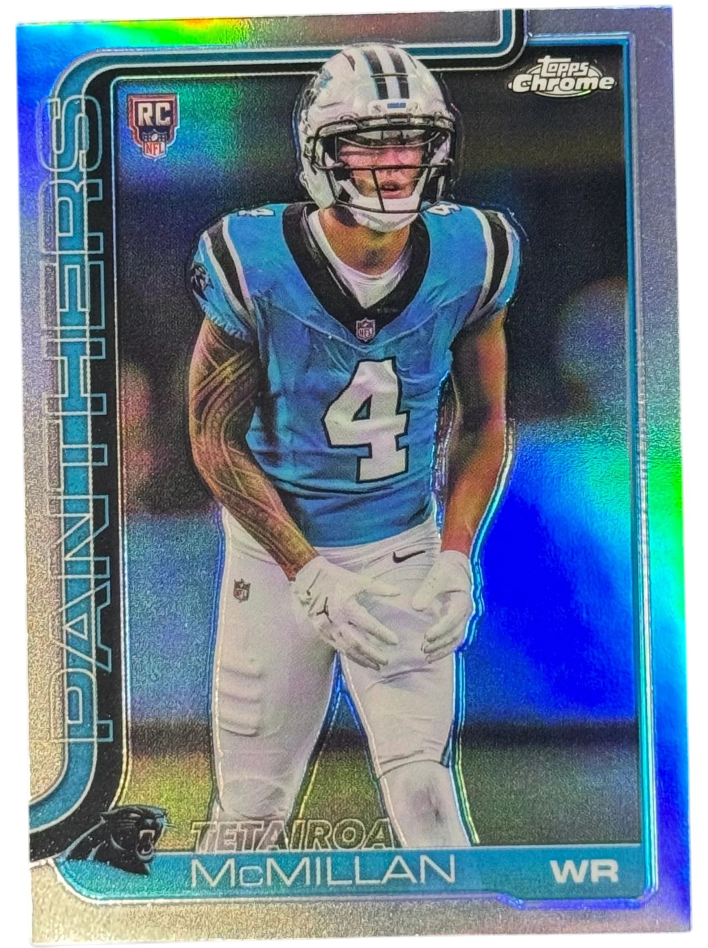 2025 Topps Chrome Football-Tetairoa McMillan #326 Refractor RC Panthers — normalized