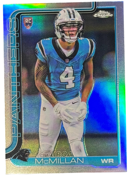 2025 Topps Chrome Football-Tetairoa McMillan #326 Refractor RC Panthers — normalized